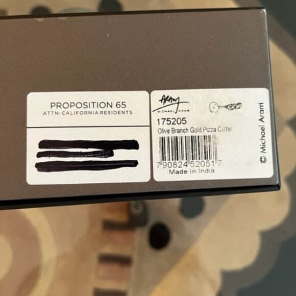 Michael Aram NIB Olive Branch Wine Stopper Gold Nickel Black Enamel - Picture 13 of 15